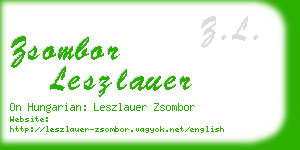 zsombor leszlauer business card